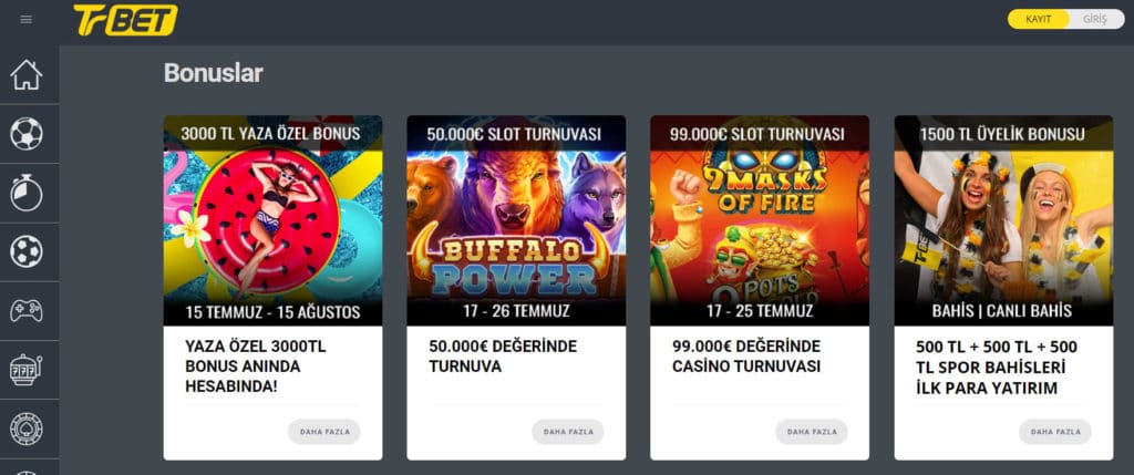 Trbet Casino Bonuslari